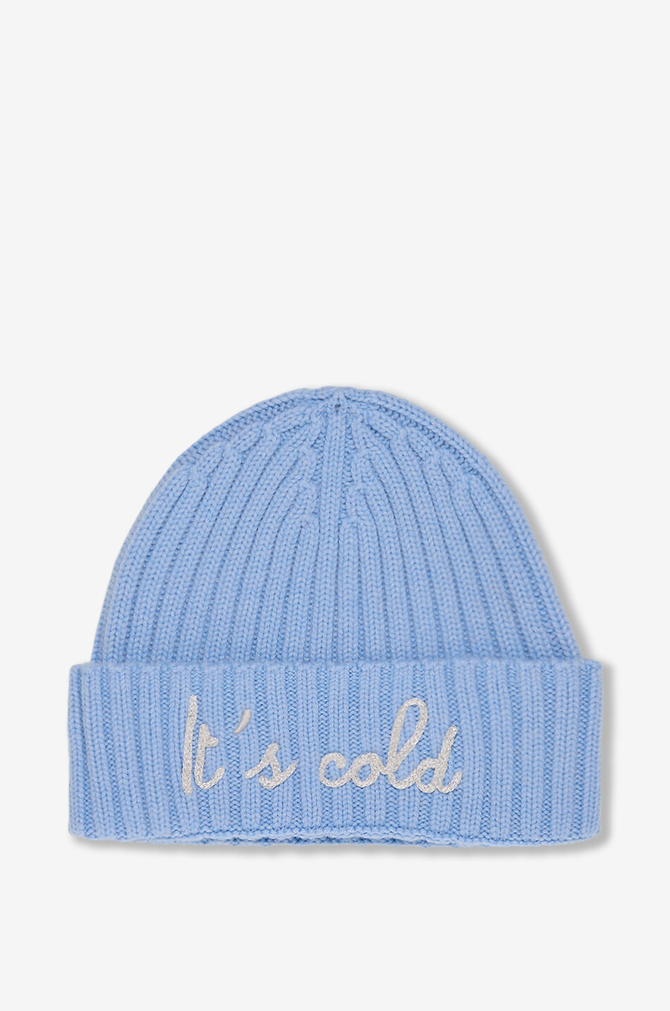 Bestickte Rippstrickmütze aus Wolle und Kaschmir Wengen