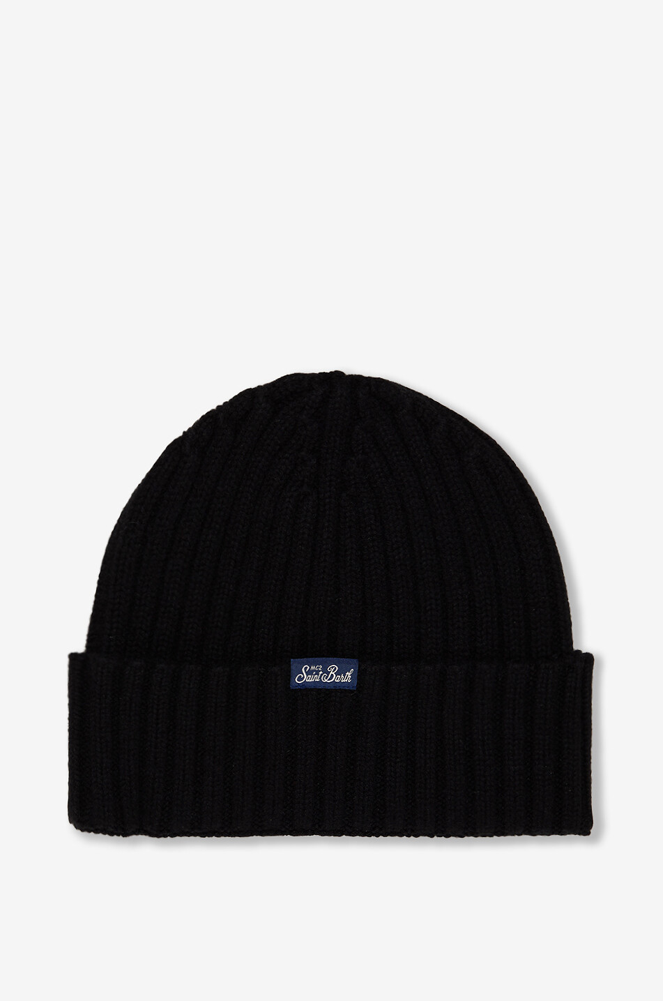 MC2 SAINT BARTH Bestickte Rippstrickmütze aus Wolle und Kaschmir Wengen Damen SCHWARZ 2