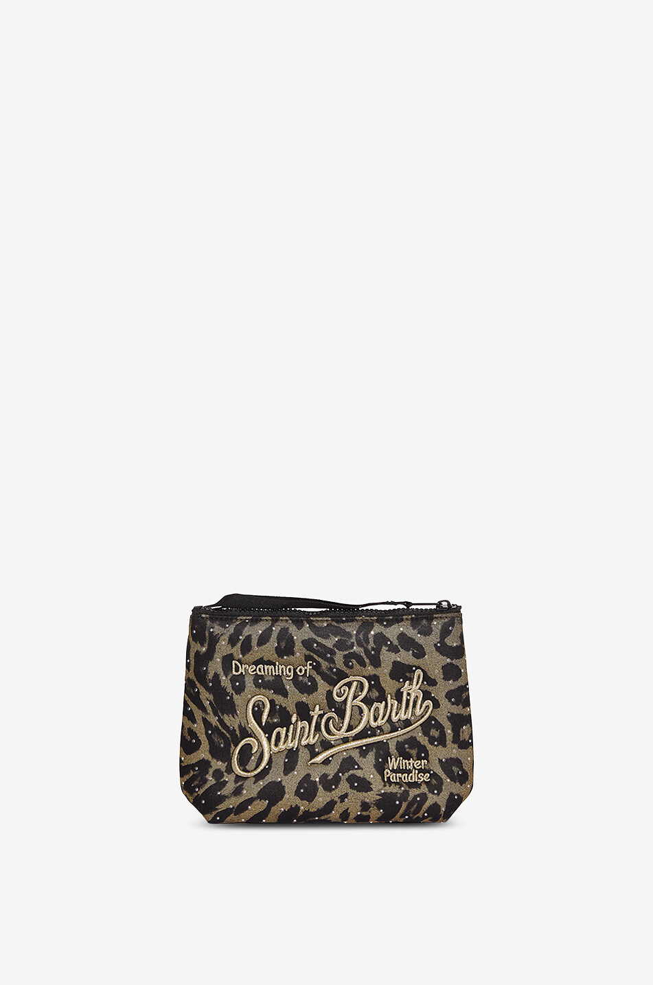 Aline rectangular animal print silk clutch