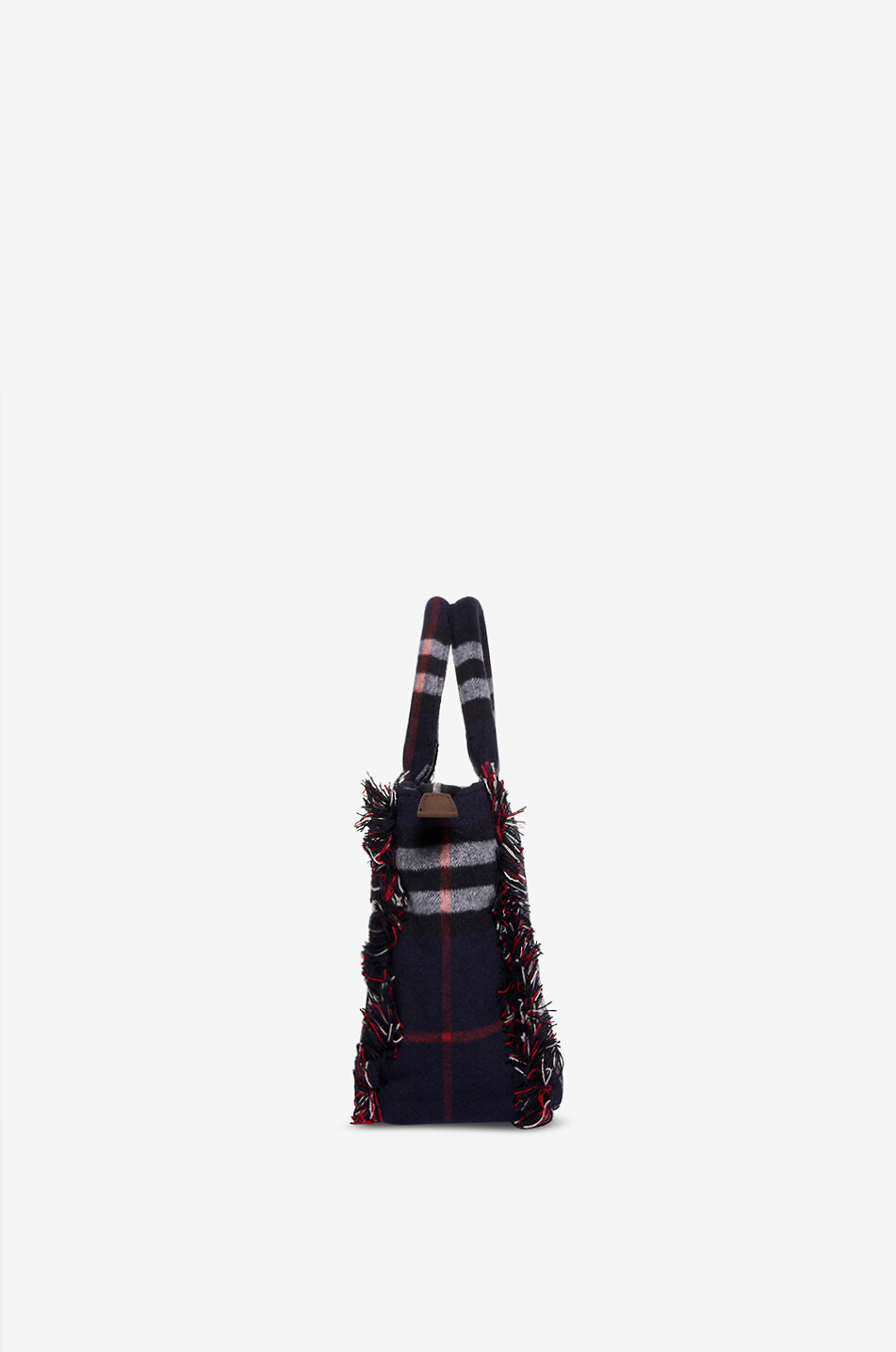 MC2 SAINT BARTH Colette tartan wool rectangular tote bag Women BLACK 4