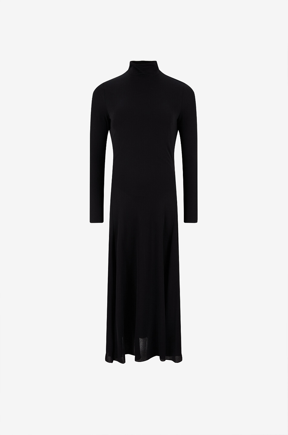 Langes Kleid aus Jersey mit Stehkragen Coeur