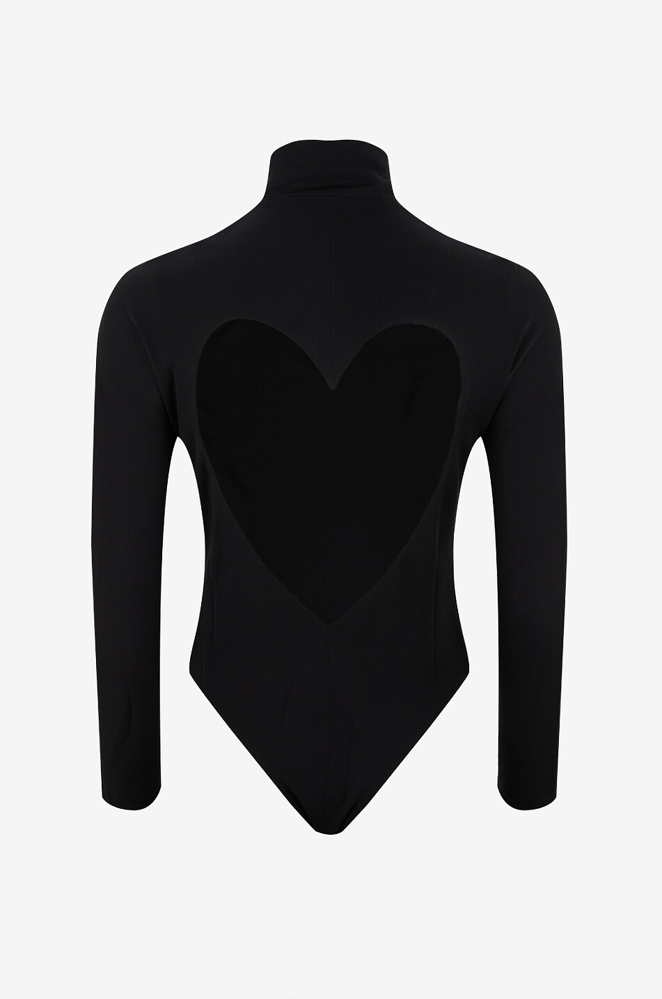 ALAÏA Heart open back high-neck bodysuit Women BLACK 2