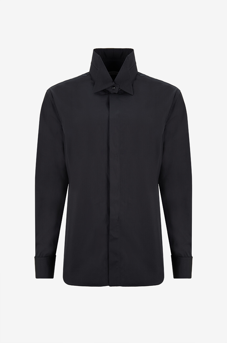 PHOEBE PHILO Tuxedo broken collar popeline shirt Women BLACK 1