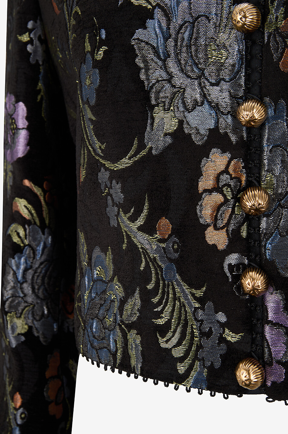 CHLOE Lightweight floral jacquard short jacket Women BLACK 3