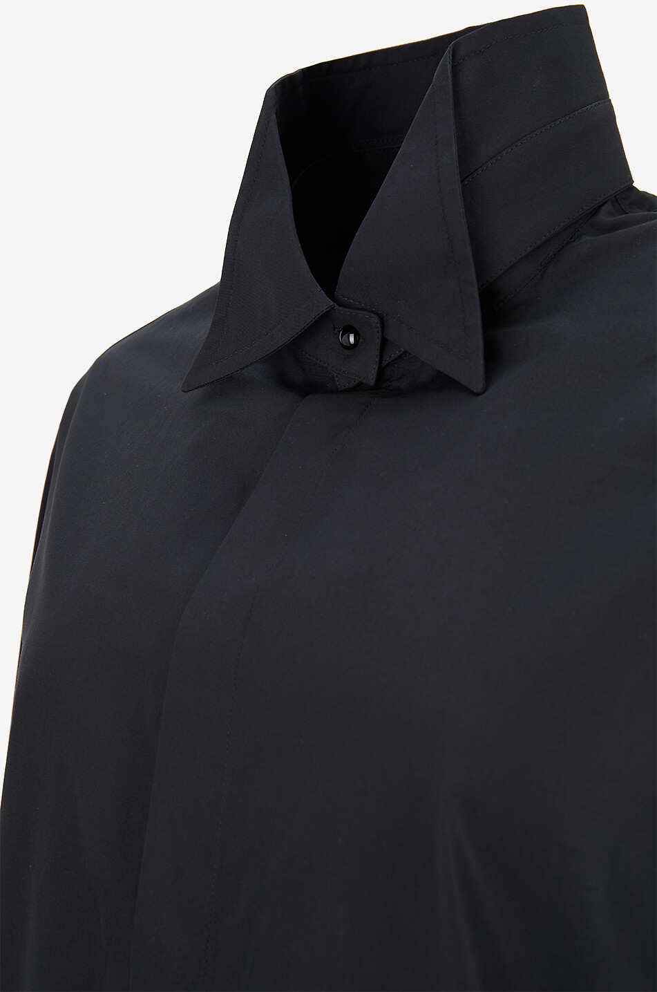 PHOEBE PHILO Tuxedo broken collar popeline shirt Women BLACK 3