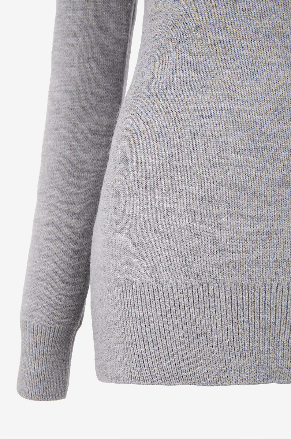 TOTEME Pull à col roulé en maille à fentes latérales Femme GRIS 3