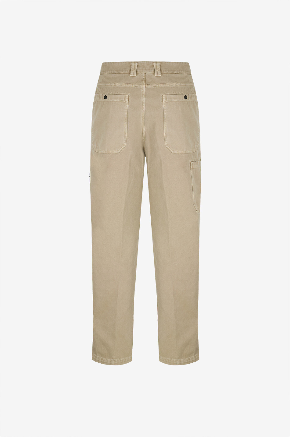 STONE ISLAND Gerade Hose aus Segeltuch mit gesticktem Logo Herren BEIGE 2