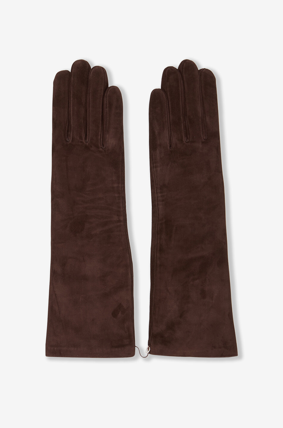 AGNELLE Lange Handschuhe aus Wildleder Celia Damen HELLBRAUN 1