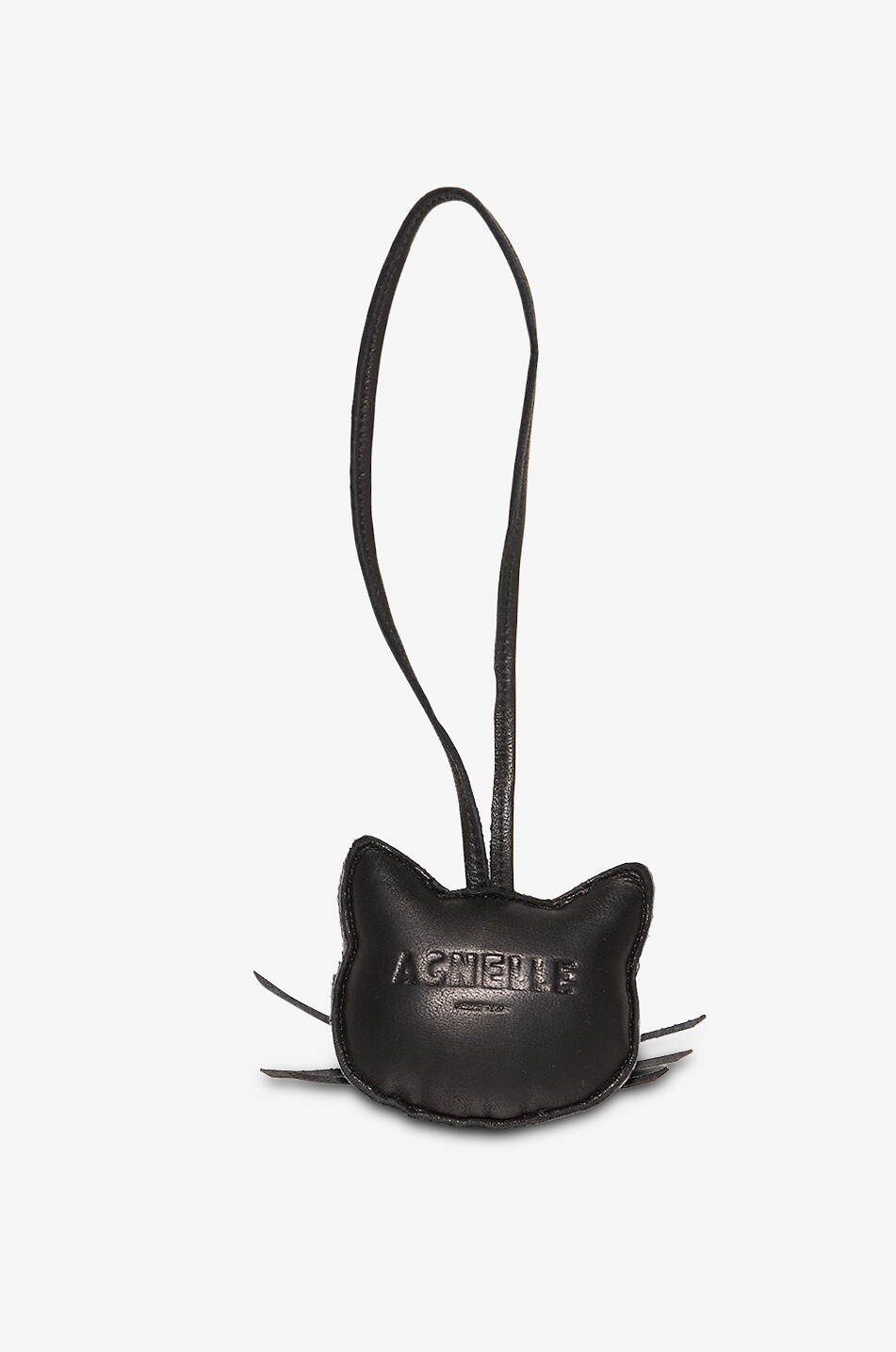 AGNELLE Charm pour sac à main en cuir chat noir Femme NOIR 2