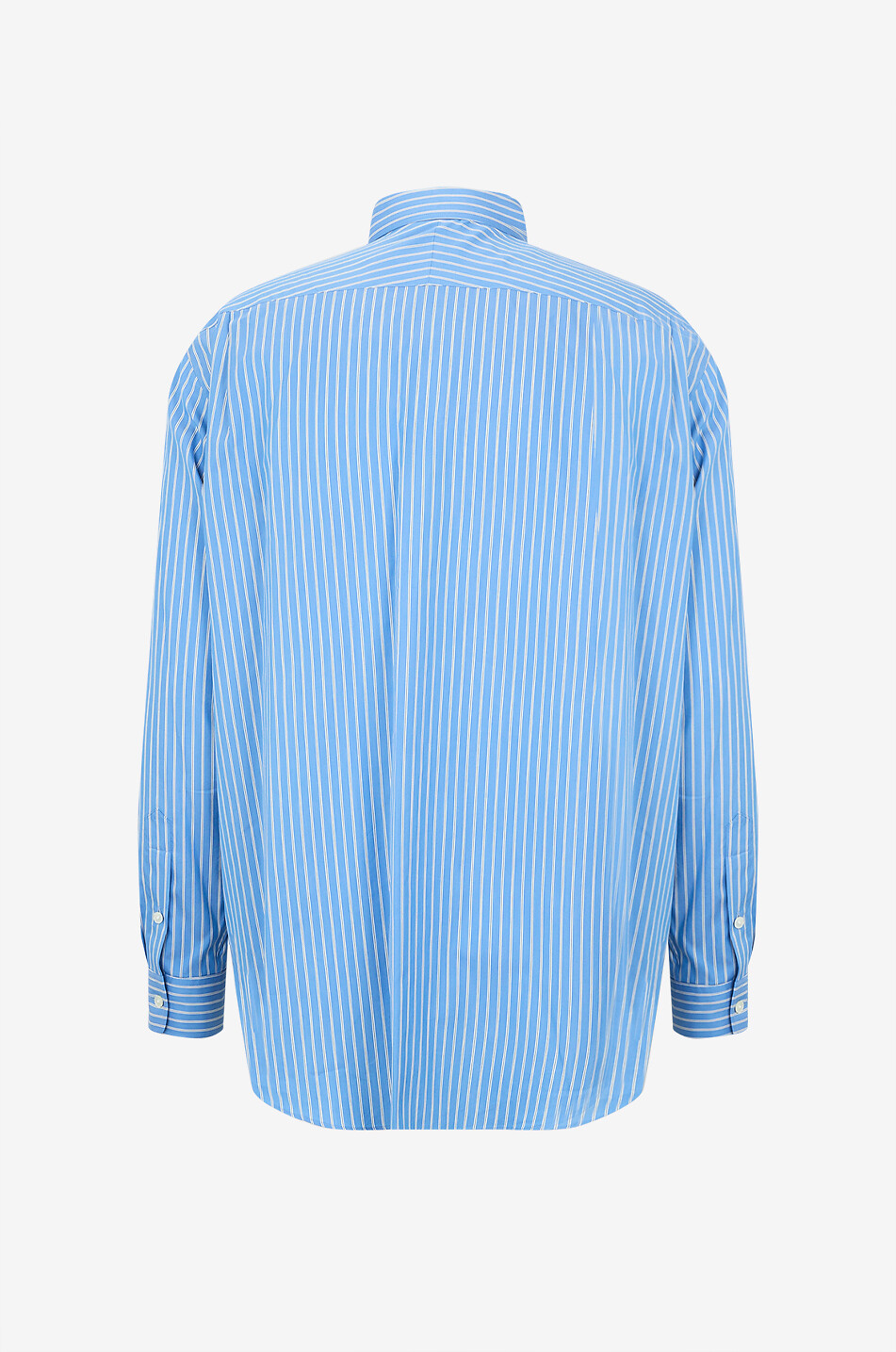 AURALEE Chemise en popeline de coton et soie rayée Homme BLEU 2