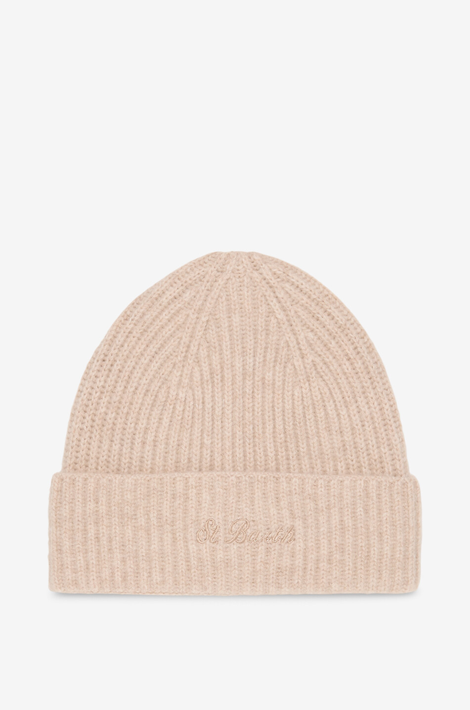 MC2 SAINT BARTH Exklusives Mütze-Täschchen-Set aus Lammfell mit Stickerei-Logo Damen HELLBRAUN 2