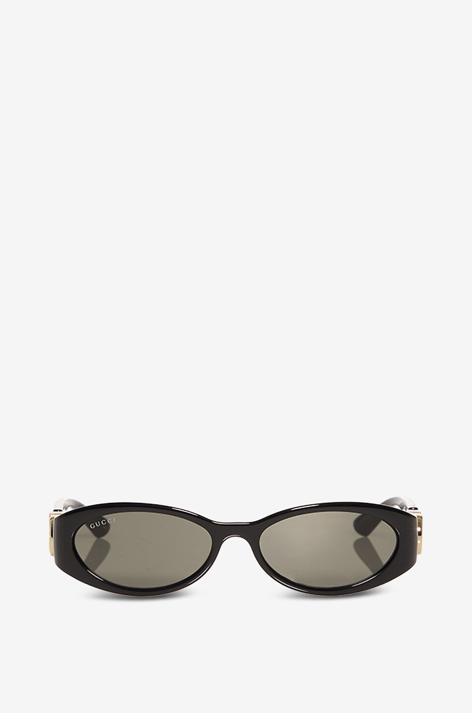 Oval Black acetate round sunglasses