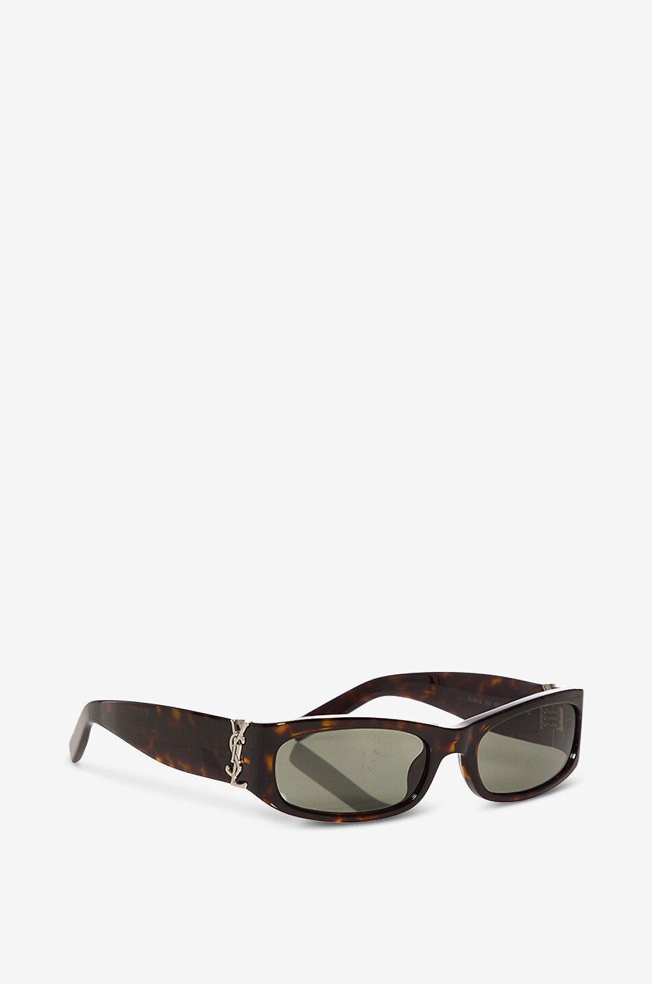 SAINT LAURENT PARIS Lunettes de soleil rectangulaires en acétate Femme MARRON 2