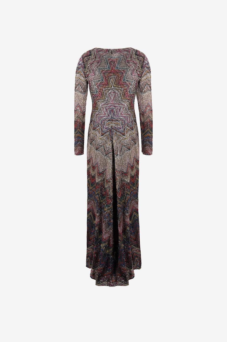 MISSONI Chevron knit V-neck long dress Women [akeneo-beigefonce] 2