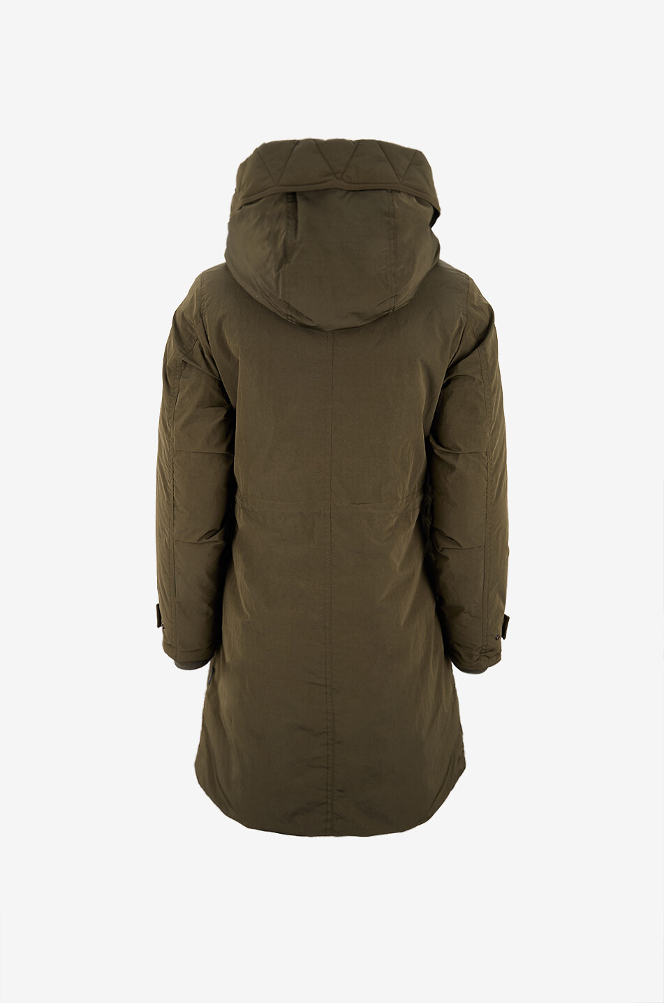 WOOLRICH Halblanges Stehkragenparka aus Segeltuch Grace Damen DUNKLES KHAKI 2