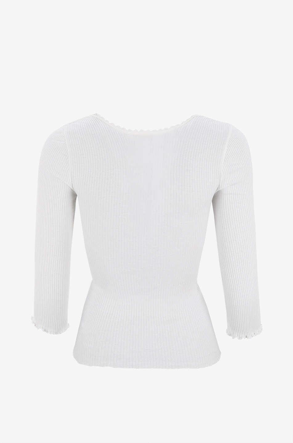 CHLOE Top à col rond en jersey Femme BLANC 2