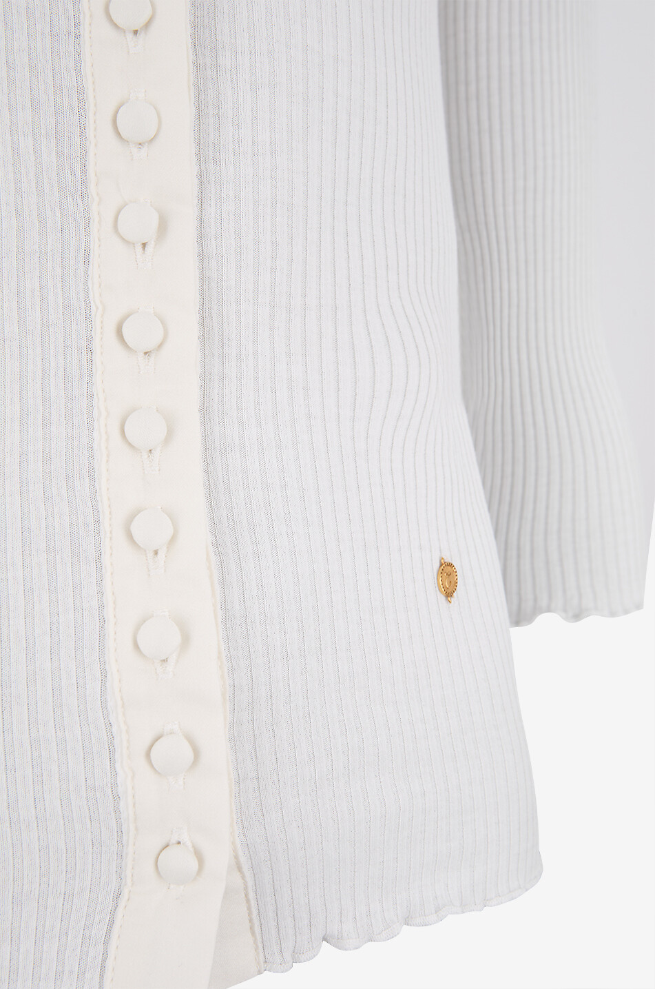 CHLOE Top à col rond en jersey Femme BLANC 3