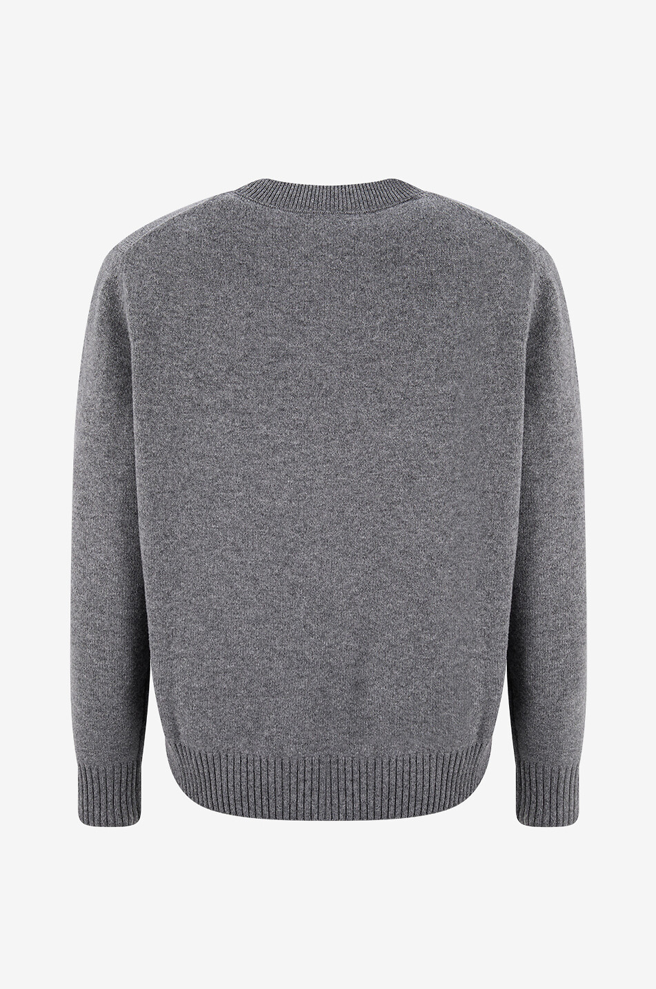 GIVENCHY Pull en maille à col rond côtelé Femme GRIS FONCÉ 2