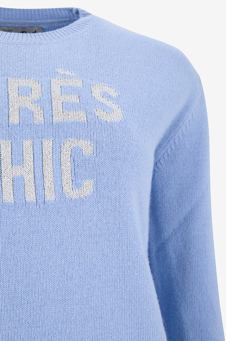 MC2 SAINT BARTH After Chic round neck knitted jumper Women LIGHT BLUE 3
