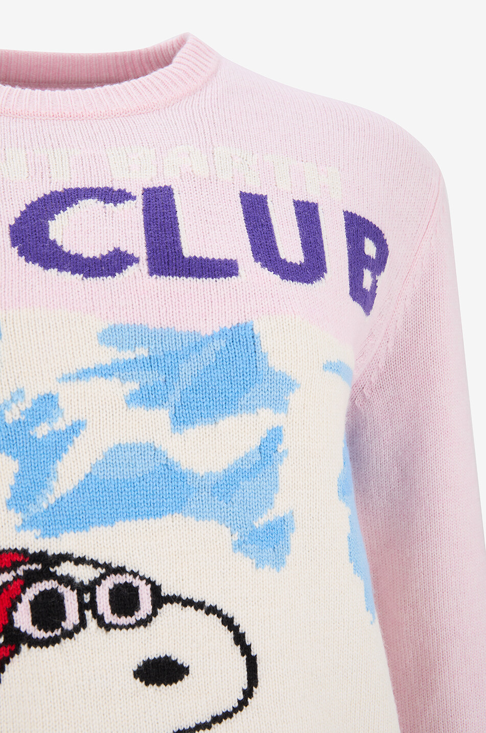 MC2 SAINT BARTH Snoopy Ski Club knit crewneck jumper Women LIGHT PINK 3