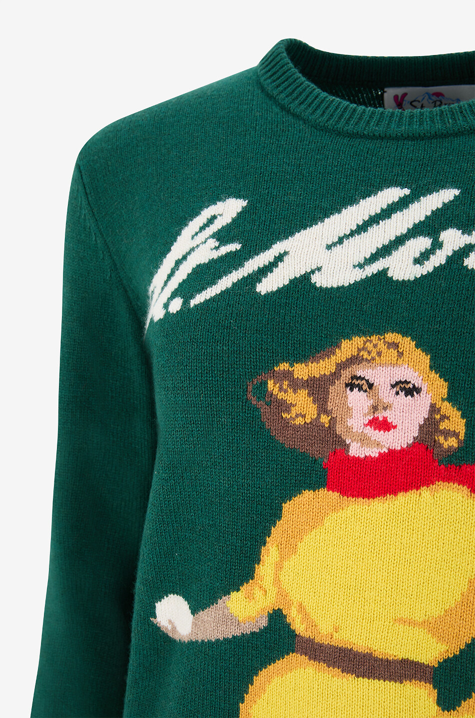 MC2 SAINT BARTH St. Moritz ribbed collar knit pullover Women DARK GREEN 3