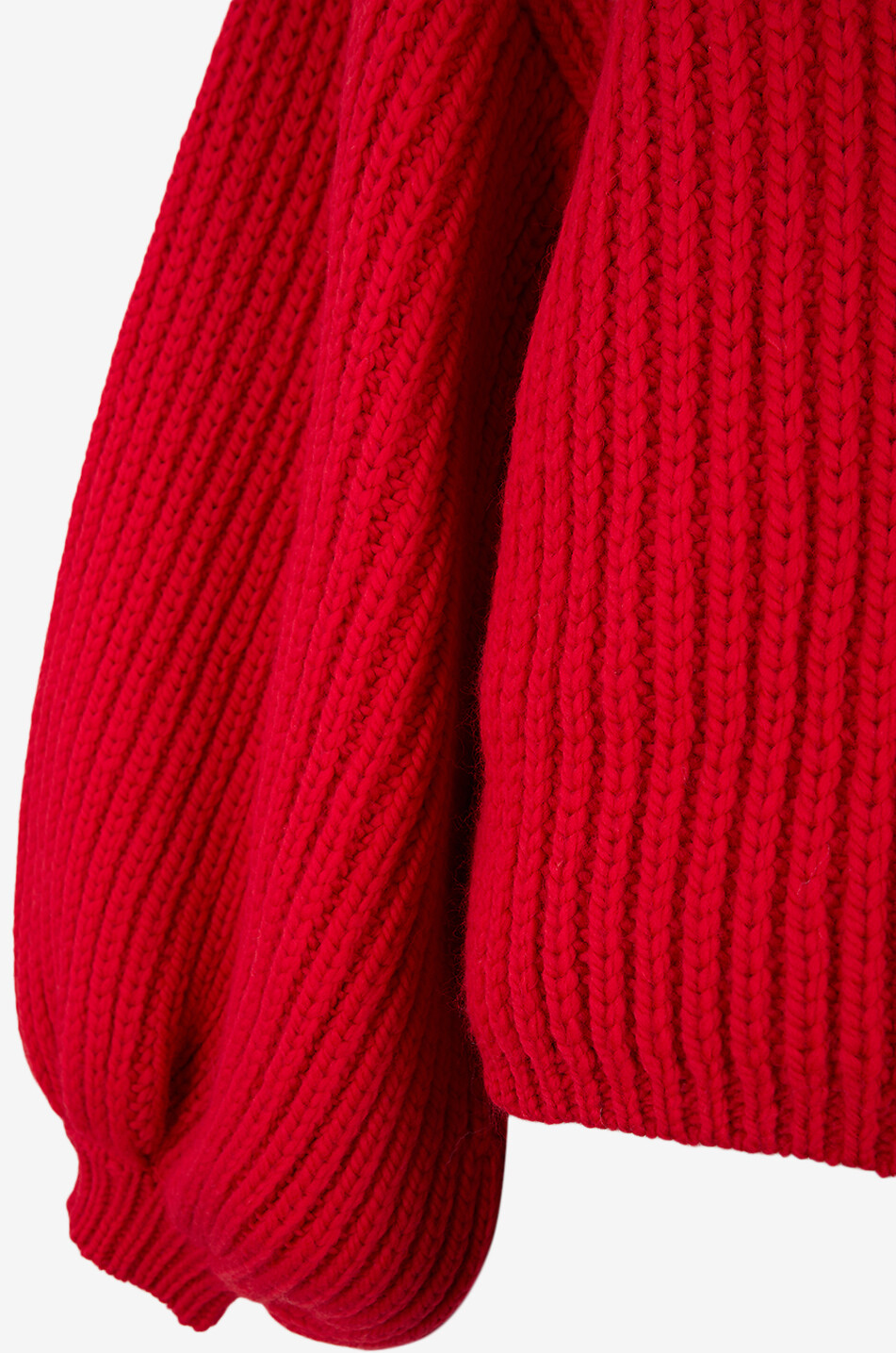 MR MITTENS Ribbed knit crewneck pullover Women RED 3