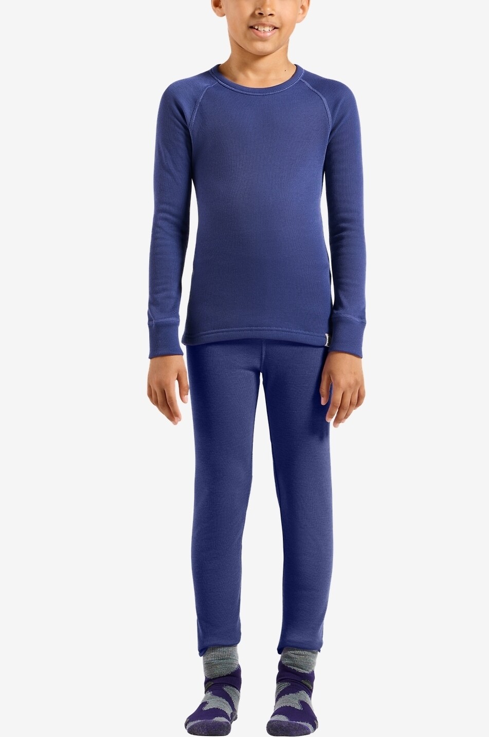 ODLO Haut technique à manches longues enfant Active Warm Eco Kids Unisexe BLEU MOYEN 3