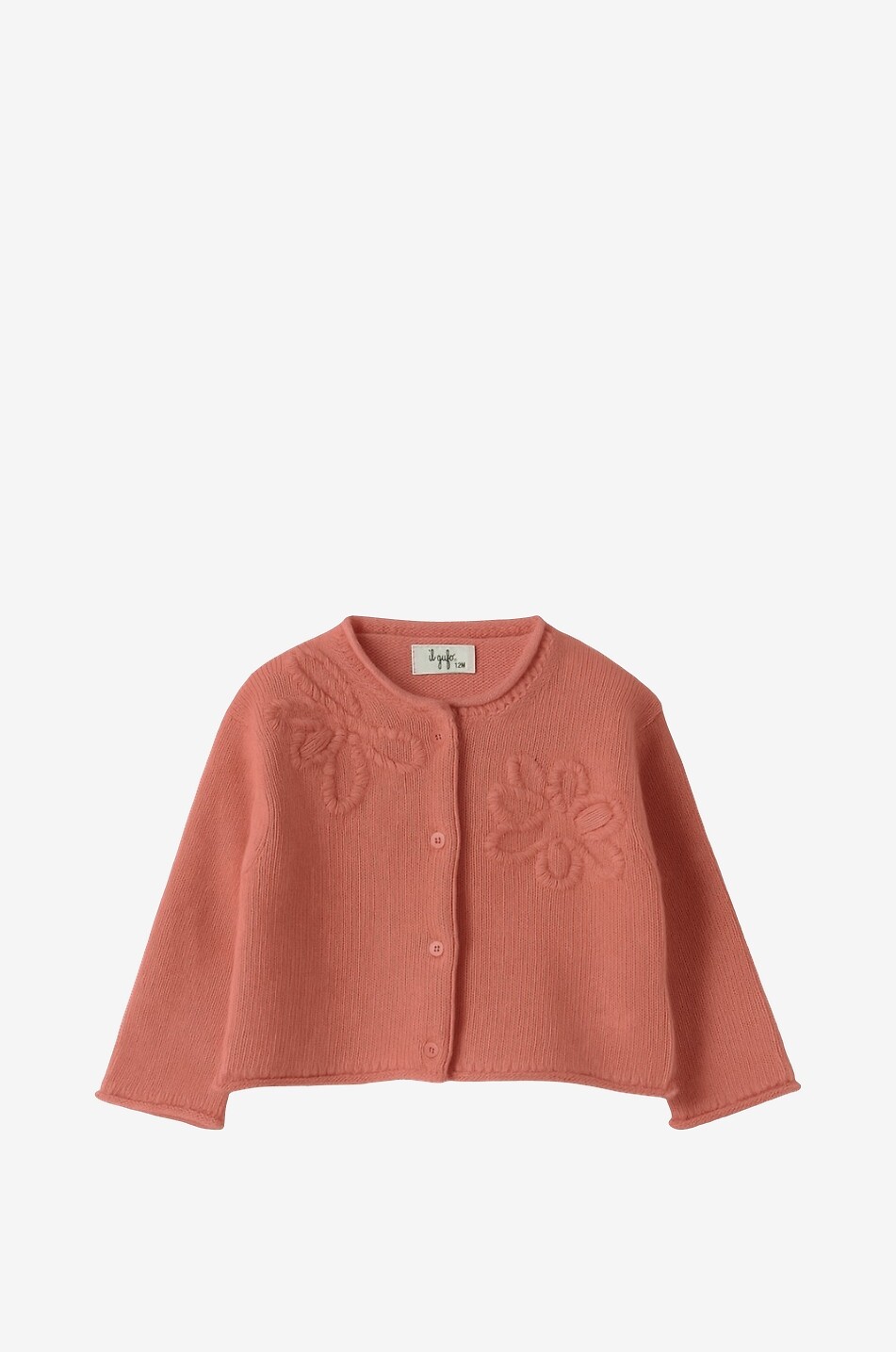 Cardigan bébé brodé en maille