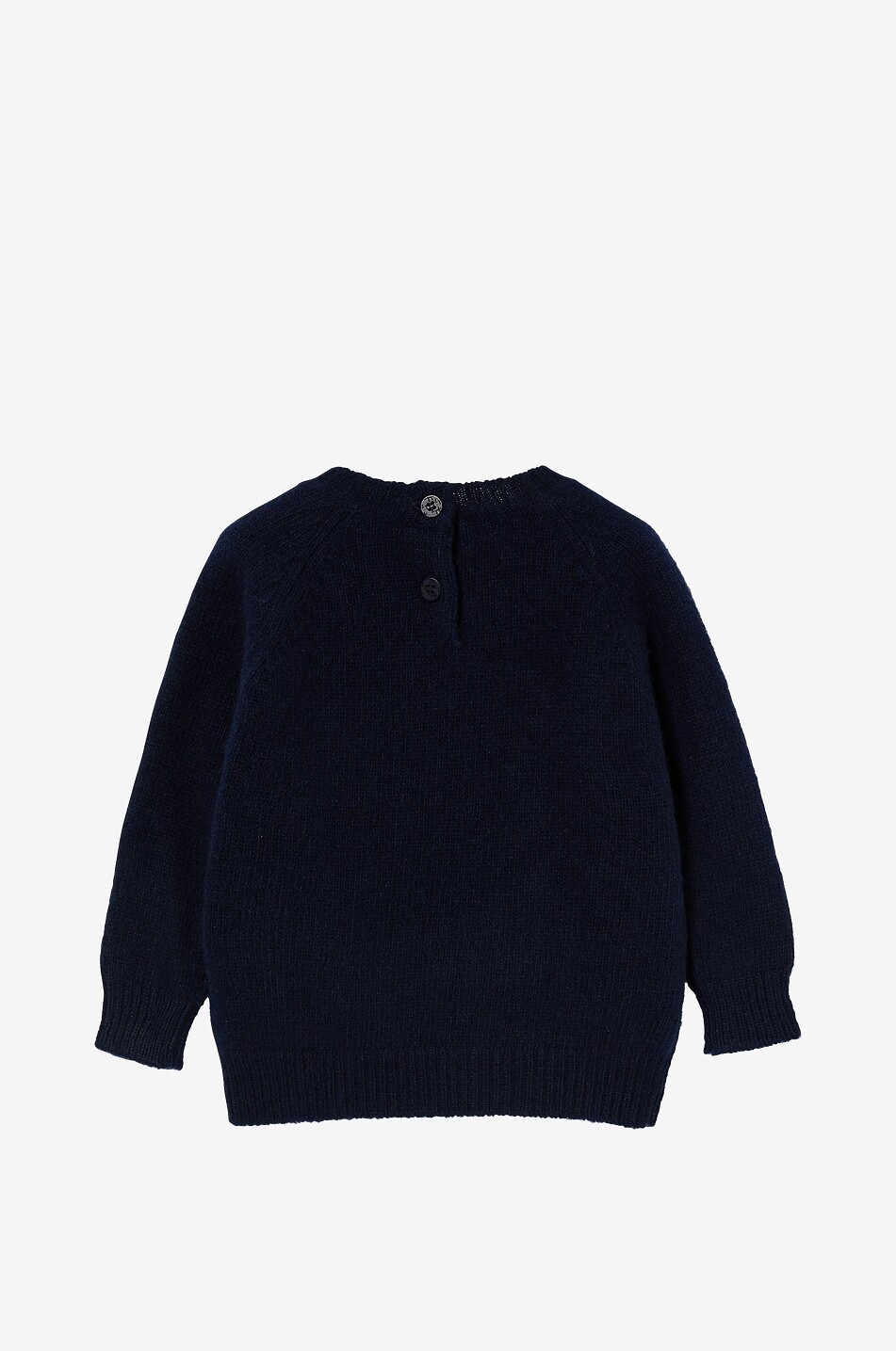 IL GUFO Wollpullover für Babys mit Teddy-Stickerei Baby DUNKELBLAU 2