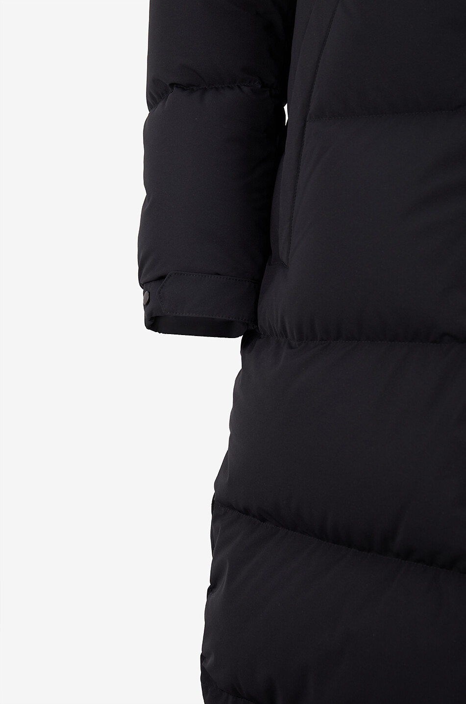 WOOLRICH Lange Daunenjacke aus mattem Funktionsstoff Cloud Damen SCHWARZ 3