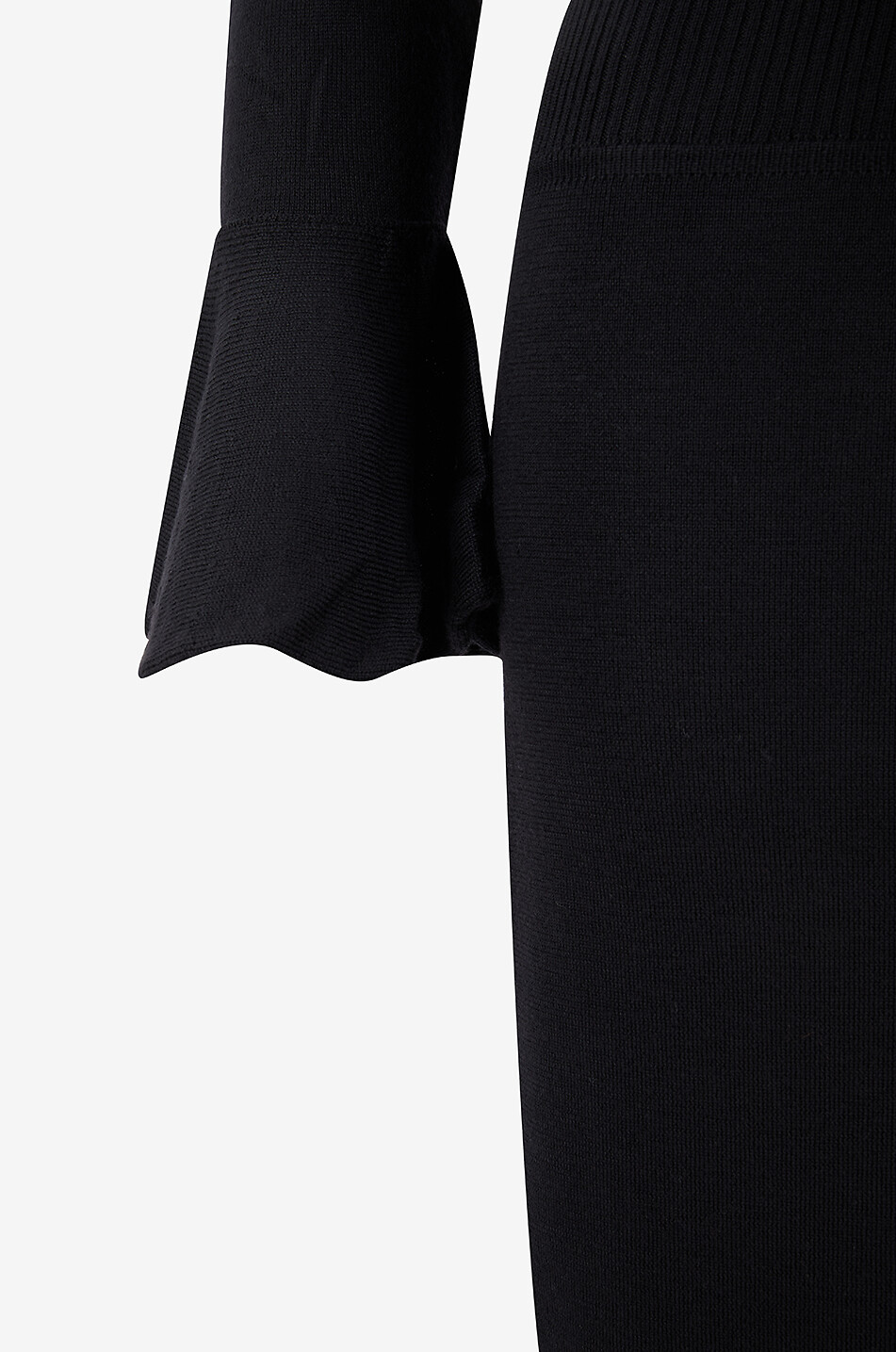 LUISA SPAGNOLI Malimba V-neck midi knit dress Women BLACK 3