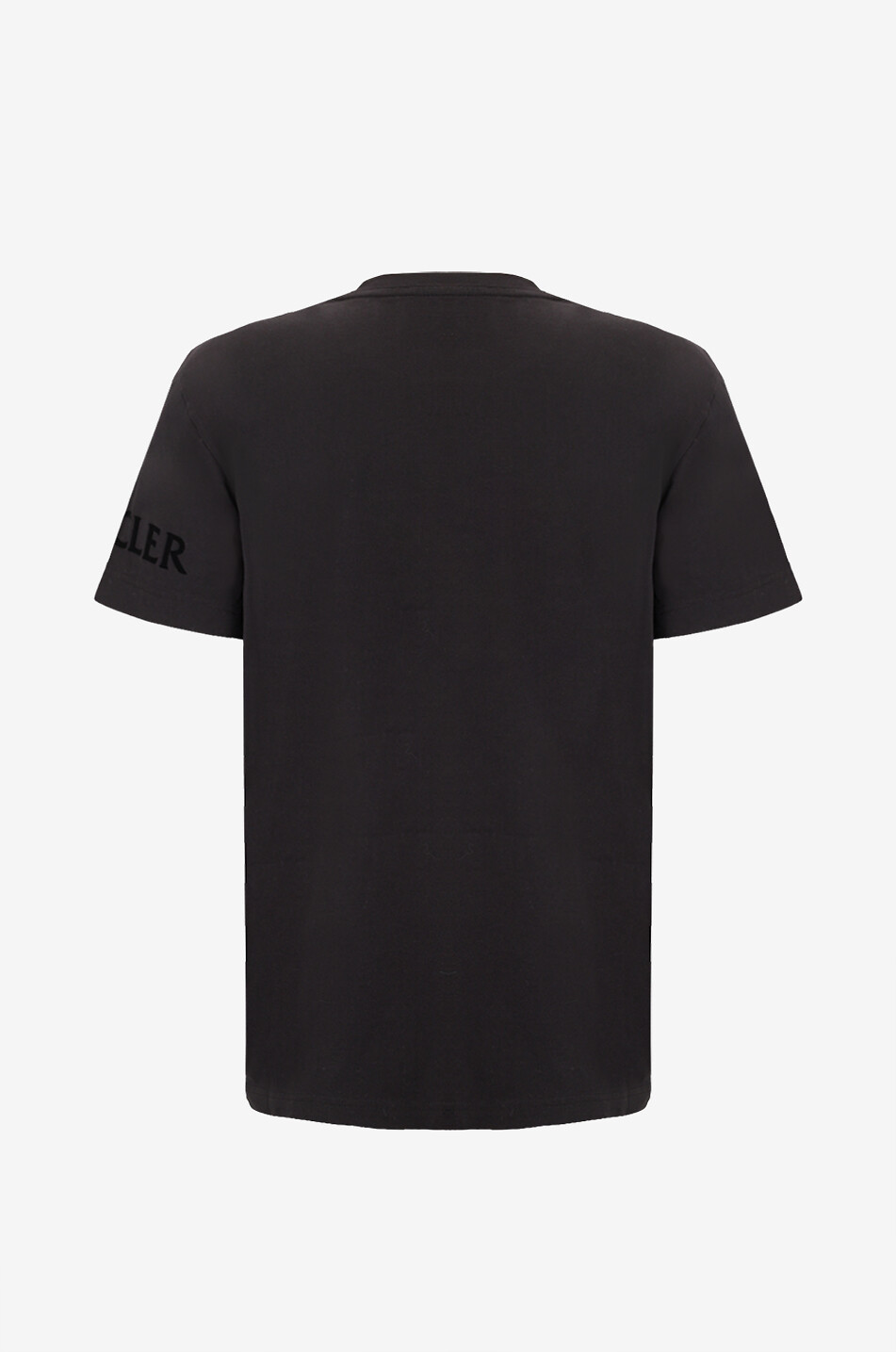 MONCLER Embroidered jersey round neck t-shirt Men BLACK 2