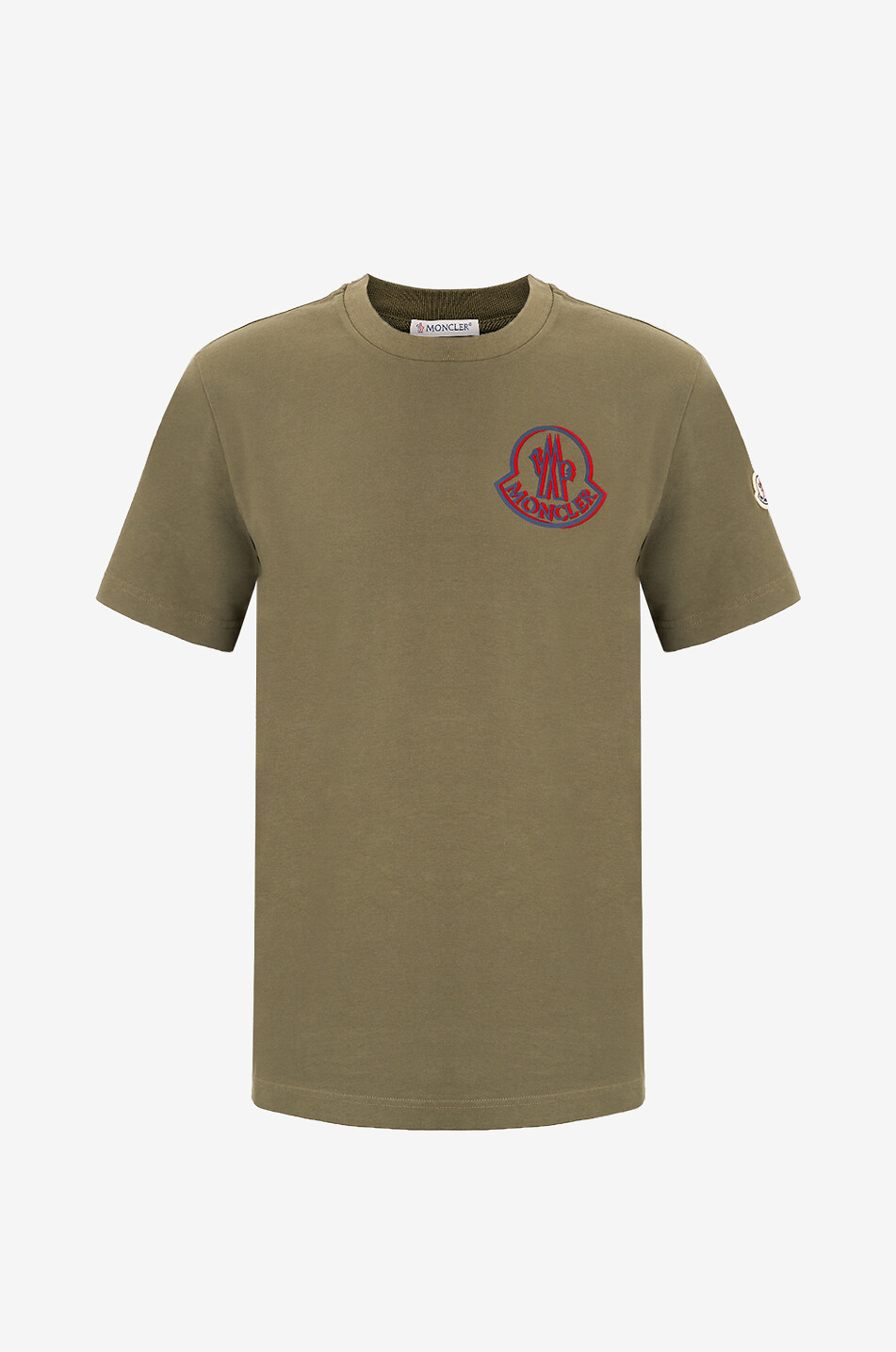 Embroidered jersey round neck t-shirt
