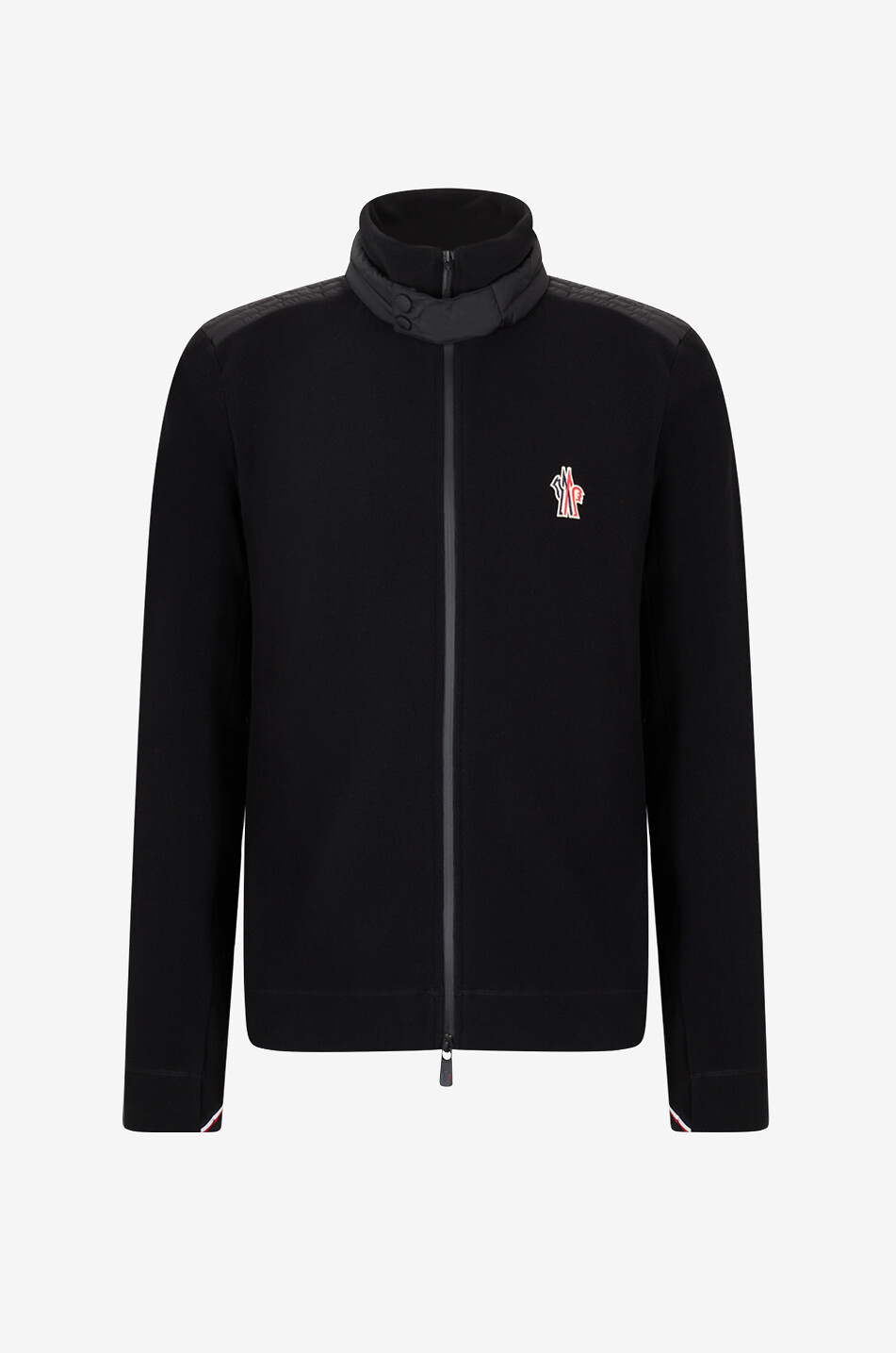 MONCLER GRENOBLE Cardigan en polaire à col montant Homme NOIR 1