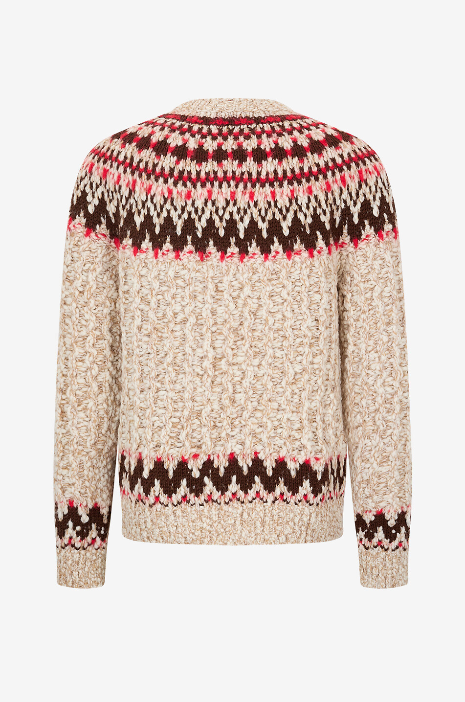 MONCLER GRENOBLE Pull en maille à col rond côtelé Homme Beige clair 2