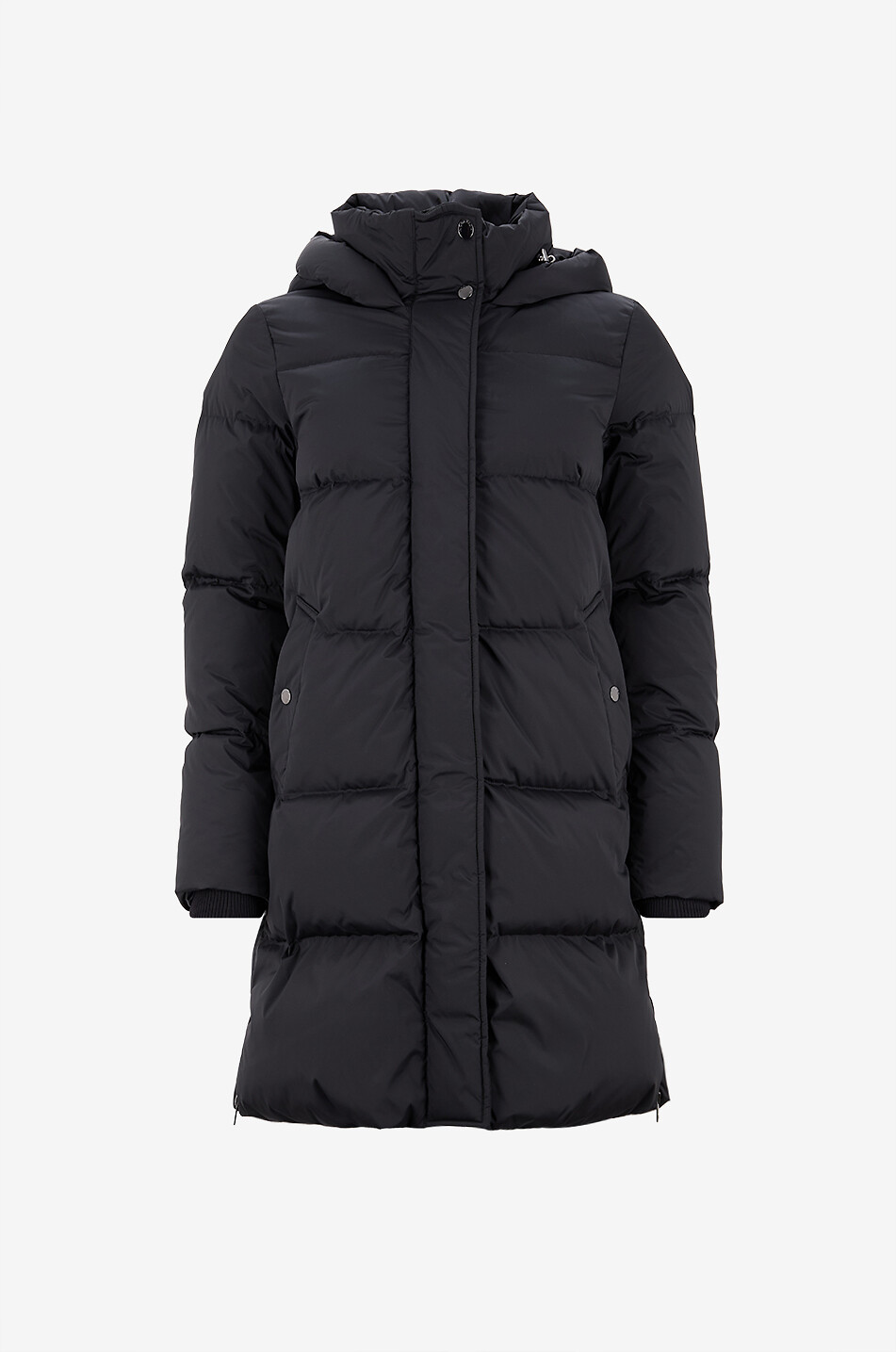 Kelly technical fabric mid-length quilted puffer jacket