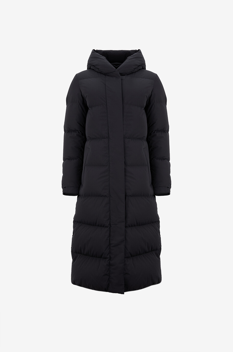 Lange Daunenjacke aus mattem Funktionsstoff Cloud