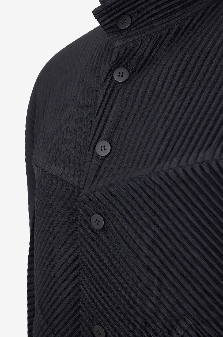 HOMME PLISSÉ ISSEY MIYAKE Strickjacke aus Waffeljersey mit Fledermausärmeln Herren SCHWARZ 3
