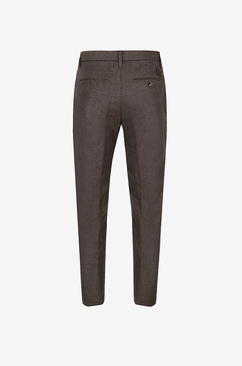 JACOB COHEN Gray checked cigarette trousers Men DARK BROWN 2