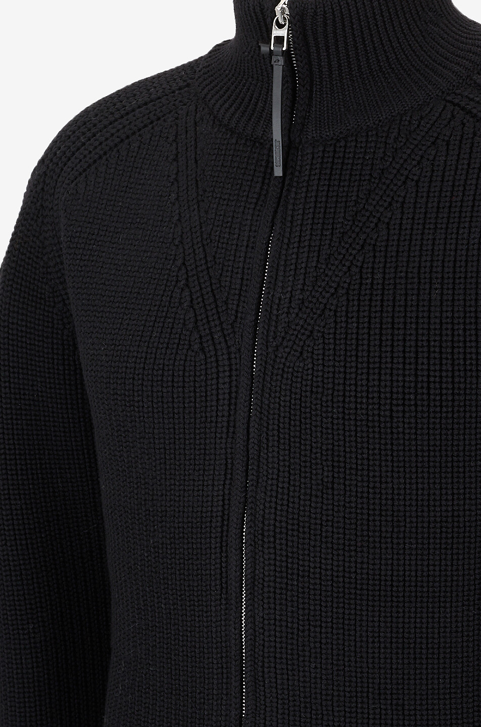 JACQUEMUS Cardigan zippé à col montant en mérino Homme NOIR 3