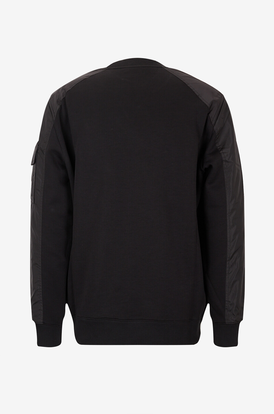 MONCLER Sweat-shirt en molleton à col rond Homme NOIR 2