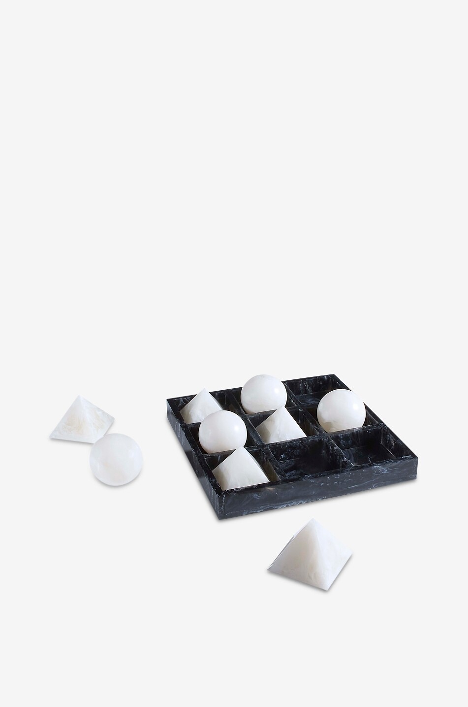 JONATHAN ADLER Jeu de morpion en noir et blanc Como Black & White Tic-Tac-Toe Maison MULTICOLORE 2