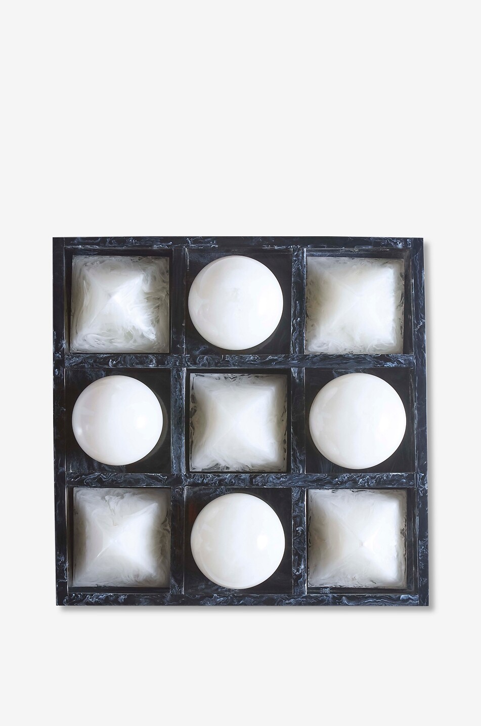 Jeu de morpion en noir et blanc Como Black & White Tic-Tac-Toe
