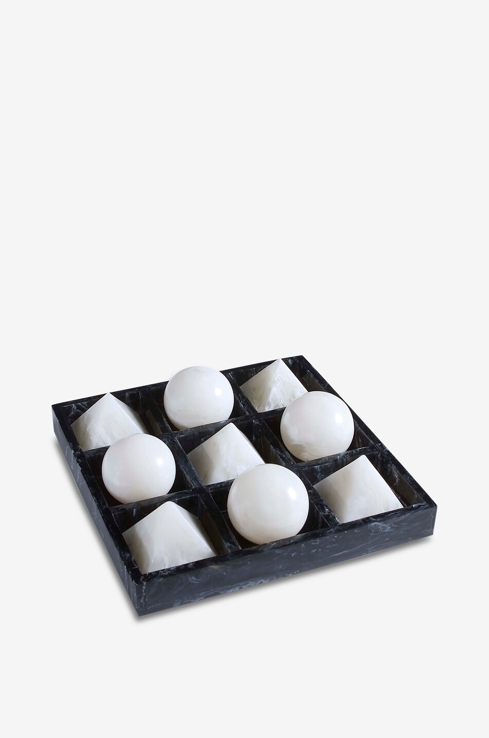 JONATHAN ADLER Jeu de morpion en noir et blanc Como Black & White Tic-Tac-Toe Maison MULTICOLORE 3