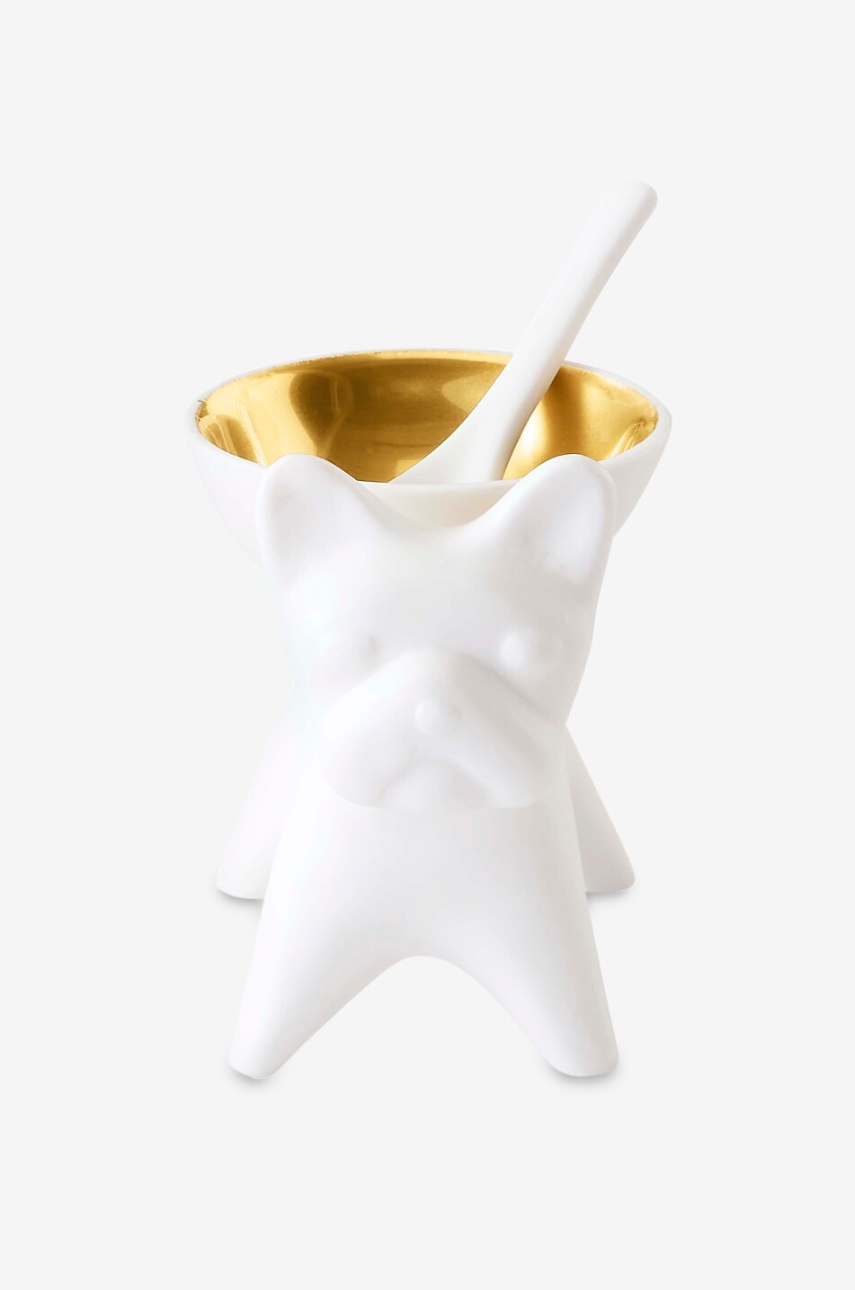 JONATHAN ADLER Salière et poivrier en céramique French Bulldog - 10 cm Maison BLANC 2