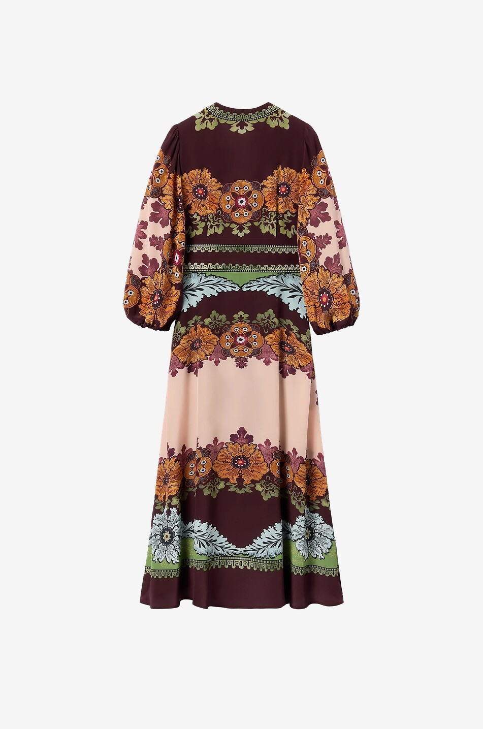 LA DOUBLEJ Long Camerino Bounty Placée silk crepe dress Women MULTI COLOURED 2