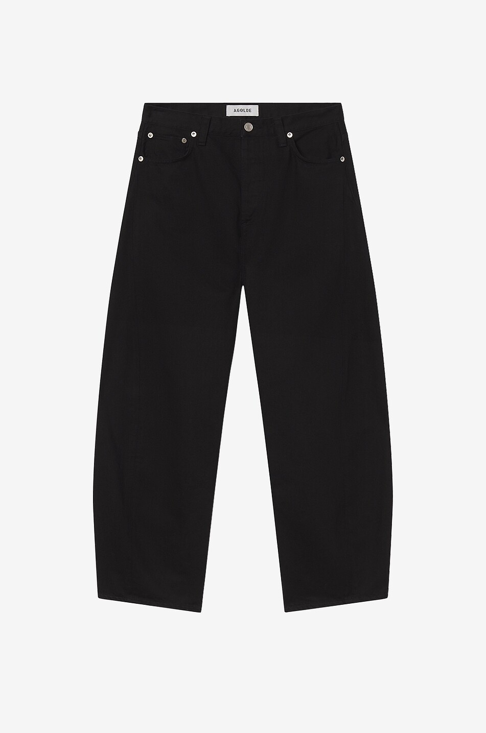 AGOLDE Jean incurvé en denim Luna Pieced Cover Femme NOIR 1