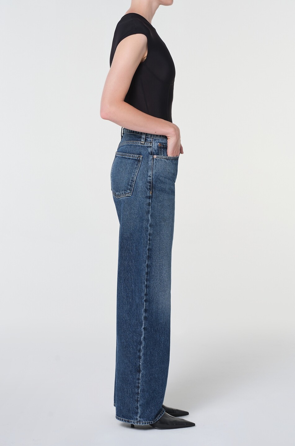 AGOLDE Arc 32 Shortwave straight denim jeans Women DARK BLUE 5