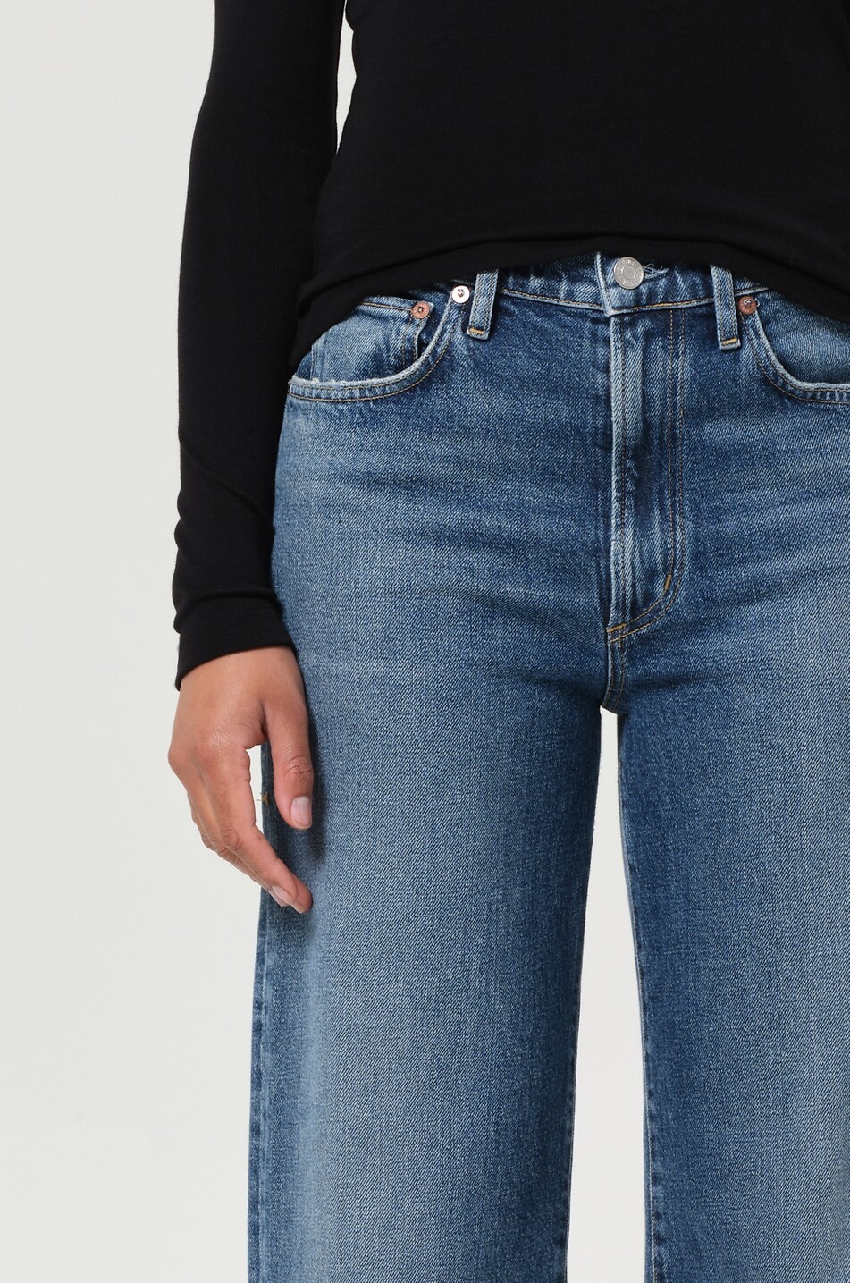 AGOLDE Harper Enroll mid-rise relaxed straight fit jeans Women DARK BLUE 4