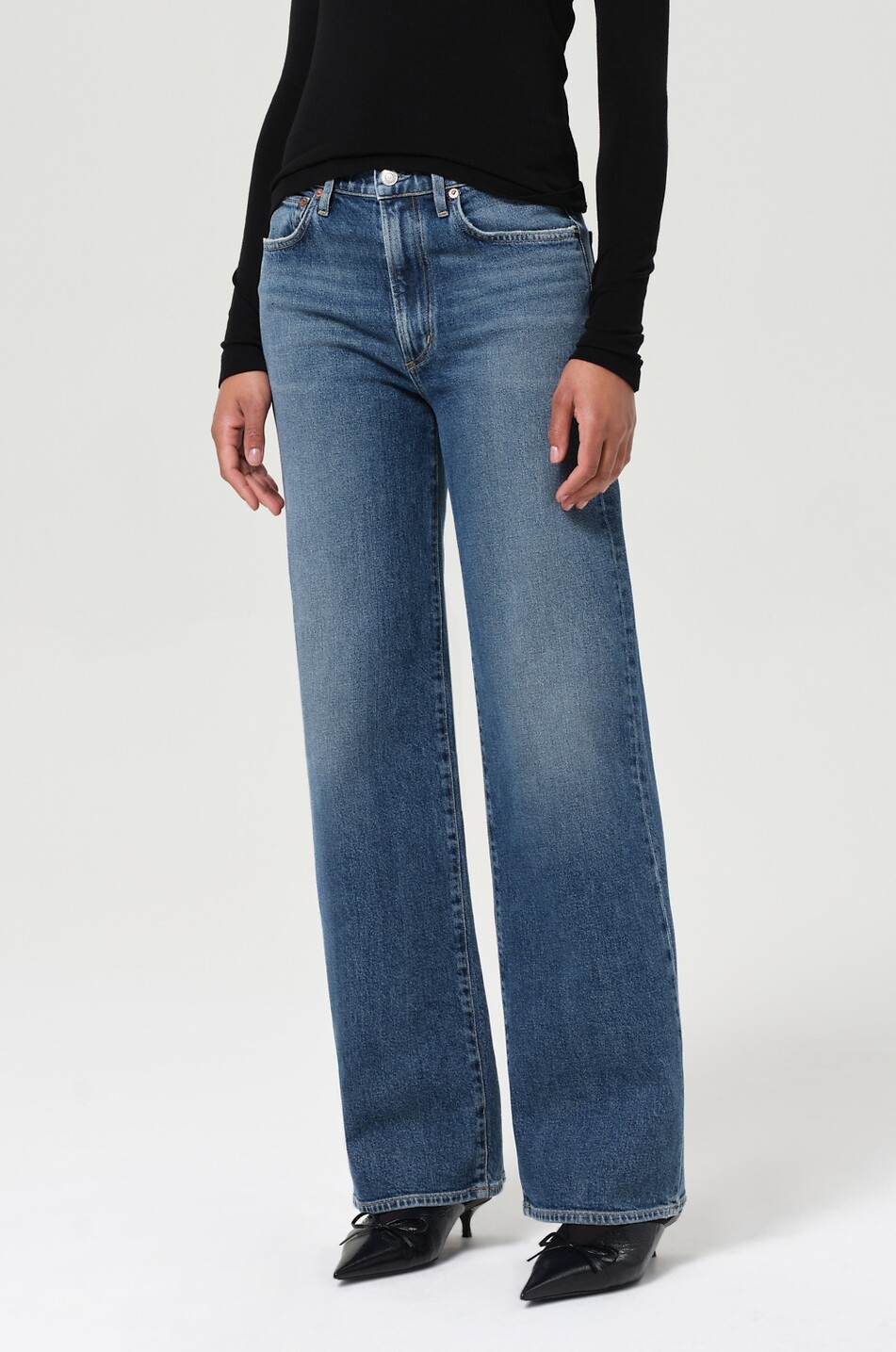 AGOLDE Harper Enroll mid-rise relaxed straight fit jeans Women DARK BLUE 6